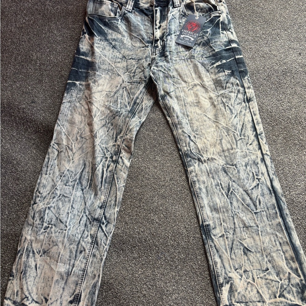 Men’s NWT SZ 32x30 American exchange acid wash Straight Jeans casual streetwear